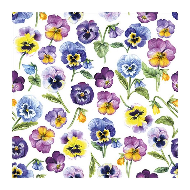 Serviett stemorsblomster Serviett stemorsblomster