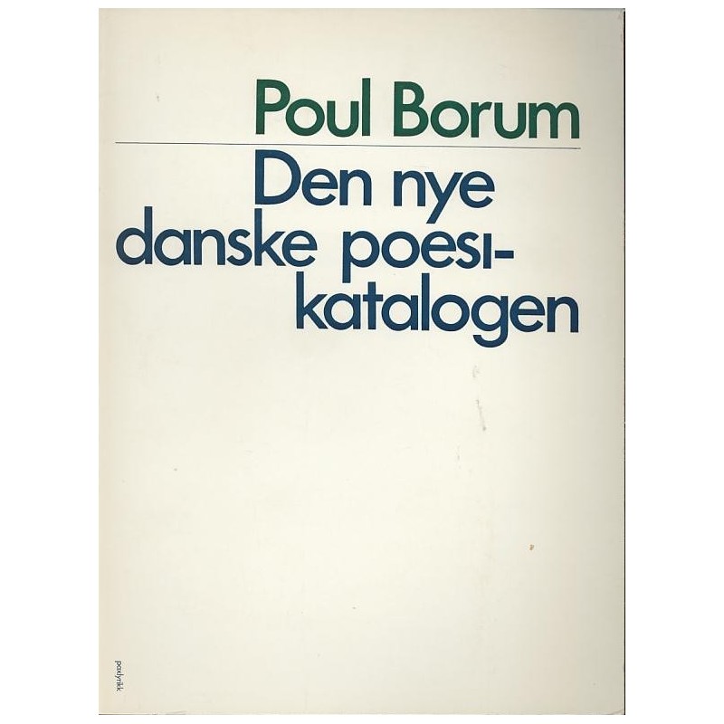 Den nye danske poesikatalogen