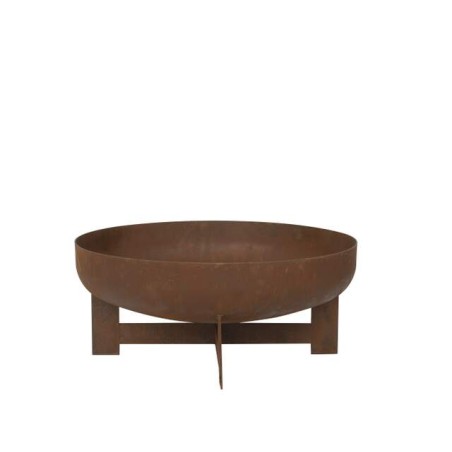 Bålfat/plantefat på føtter i rustjern 51x21cm