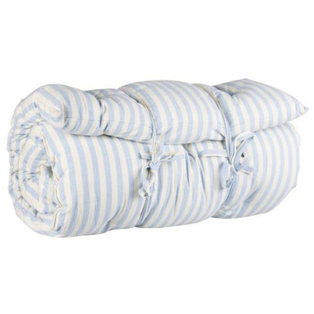 Madrass Fredrik støvblå med hvite smale striper 70x180x8cm