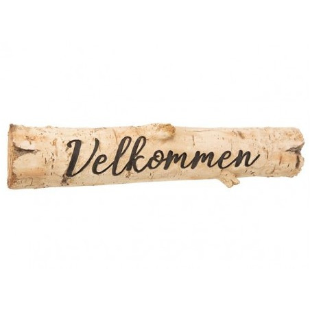 Dørskilt Velkommen bjørkelign 40,5cm