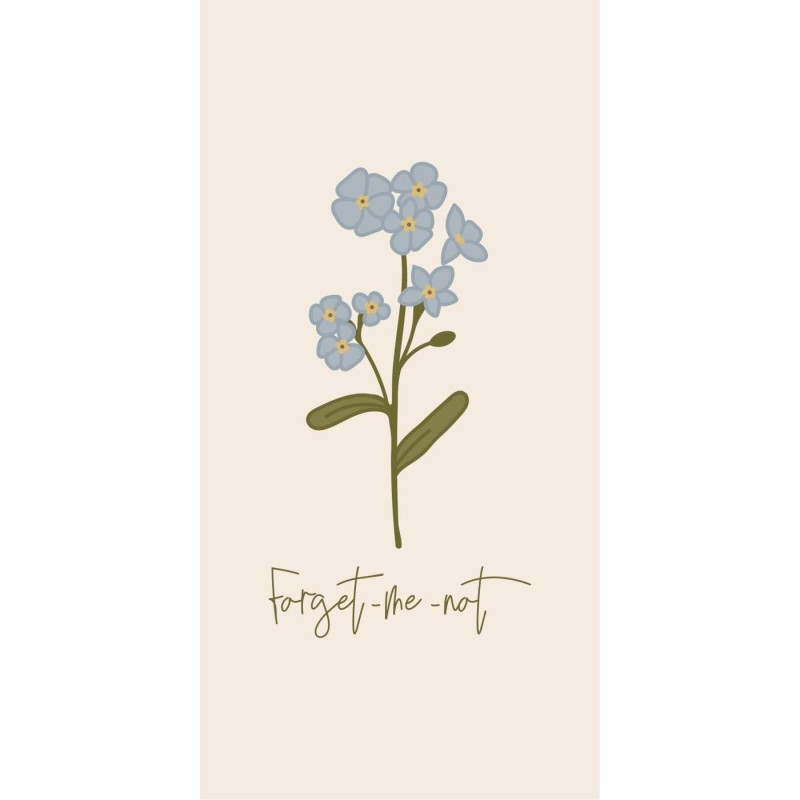 Serviet Forget-me-not 16 stk pr pakke