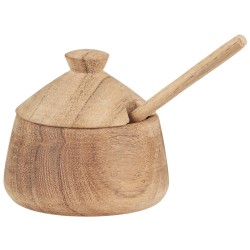 Saltskål med lokk akasietre