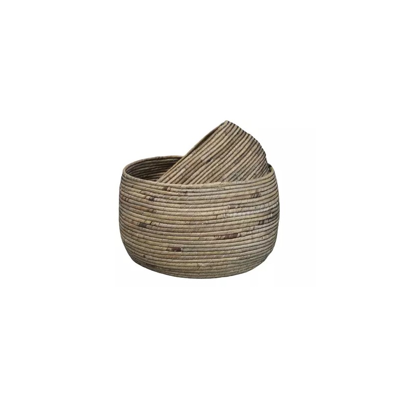 Kurv av vannhyacint H15/Ø34 cm mørk natur Kurv av vannhyacint H15/Ø34 cm mørk natur
