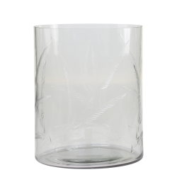 Hurricane med slipninger 28x22cm klart glass