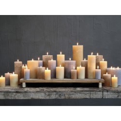 Macon blokklys rustikk 60t 15x7cm honningfarget