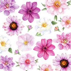 Serviett sommerblomster