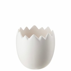 Eggpotte 10,6x10,4cm matt kvit