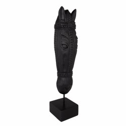 Hestefigur svart i tre og jern 12x11x61cm