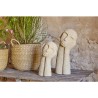 Ansikte fundera, beige, D16 H29 cm