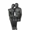 Figur, paret, svart D29 H55 cm