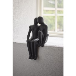 Figur, paret, svart D29 H55 cm