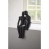 Figur, paret, svart D29 H55 cm