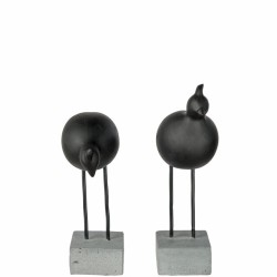 Fågel på ben, 2/set, svart, H31-26 D19-18 cm