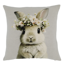Putetrekk 45x45 fransk grå med hare
