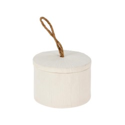 Stearinlys matt hvit krukke 9,5x7cm ass fasong