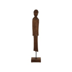 Figur skulptur brunt mangotre 10x7x54cm