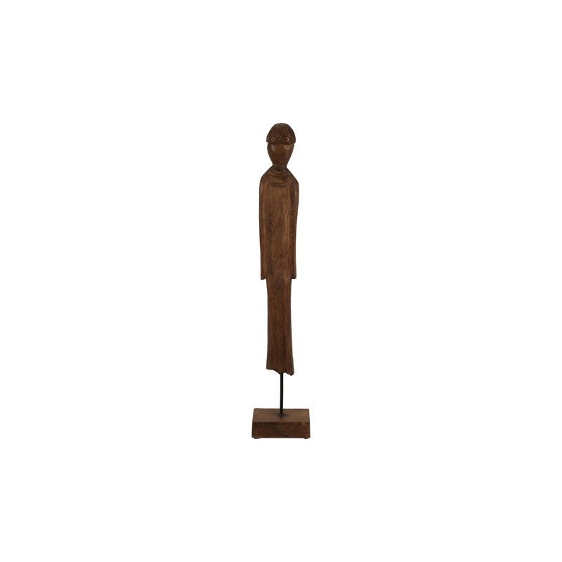 Figur skulptur brunt mangotre 10x7x54cm