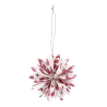 Ornament i papir med trykk cherryfarget 1x10,5cm