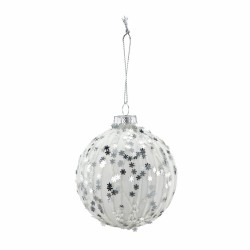 Grace - Julekule Hvit 8x8x8cm Glass
