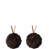 Naturkule assortert natur/glitter D10 cm pr stk