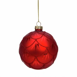 Amanda - Julekule Rød D8 Glass