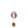 Luftballong med julenisse 20x9cm malvafarget