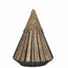 Juletre i glass m/glitter D11,5 H16,5 cm antikkgrønn
