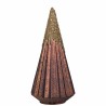 Juletre i glass m/glitter D12 H27 cm antikkbrun