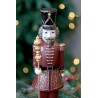 Noël spilledåse med nøtteknekker 28x8,5cm cherryfarget