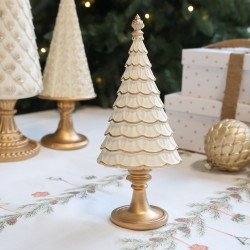 Noël juletre 23,5x10x7cm antikkremfarget