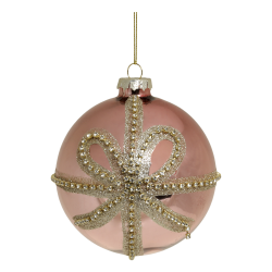 Julekule 10cm rosa