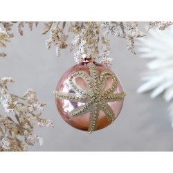 Julekule 10cm rosa
