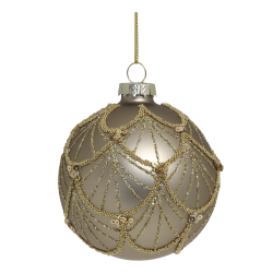 Julekule 8cm champangefarget