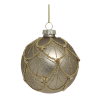 Julekule 8cm champangefarget
