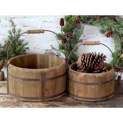 Spann i tre med hank 13x23 cm natur