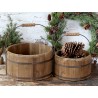 Spann i tre med hank 13x23 cm natur