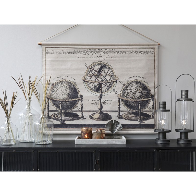 Lerret med globus til oppheng 90x120cm