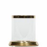 SIV Lyslykt for telys i glass og keramikk D8 H8 cm gull m/ga