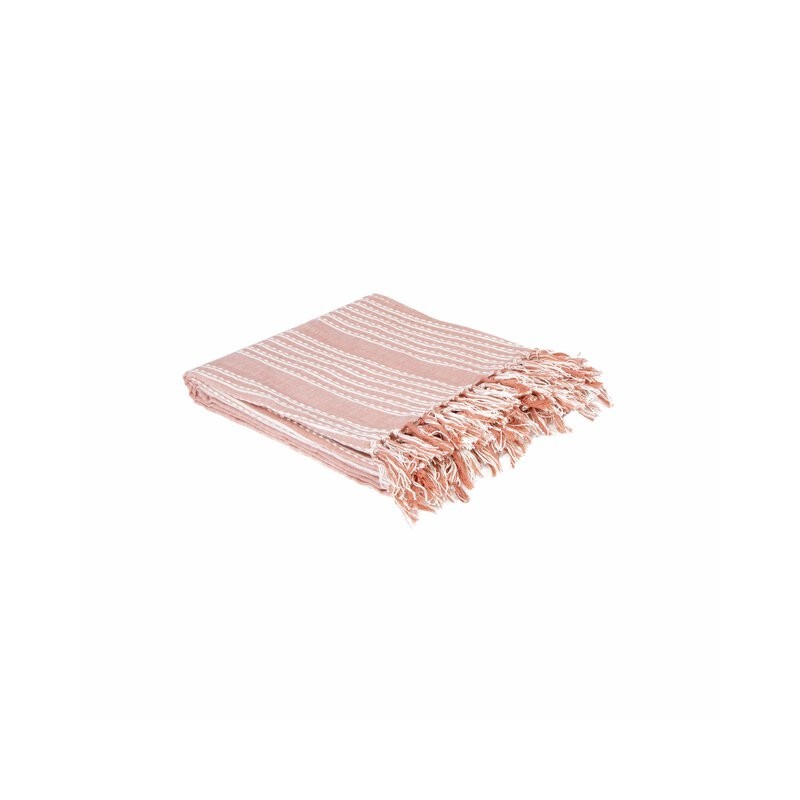 Lila Pledd Hvit, rosa 100x180 Bomul