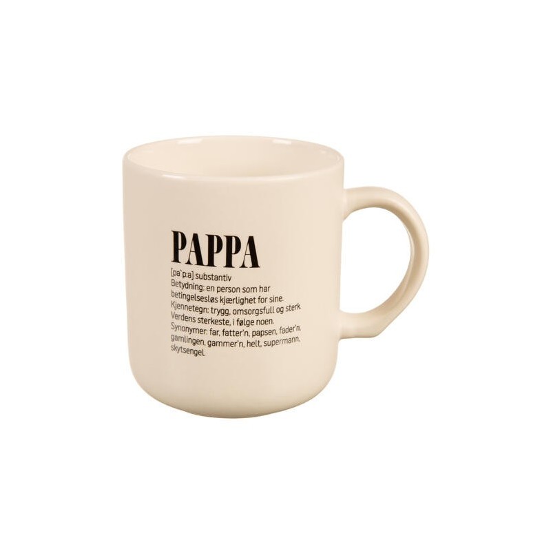 Krus definisjon hvit m/sort Pappa