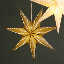 Papirstjerne uten ledning 60cm olivenfarget