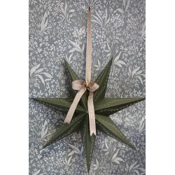 Papirstjerne uten ledning 60cm olivenfarget