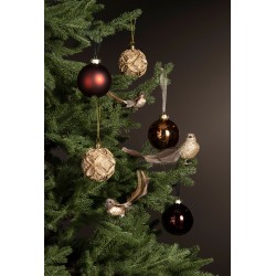 Fugl på klips glitrende 13 cm