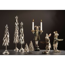 Julegran i metall champange 11x80cm