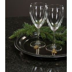 Vinglasspynt julemiks gull 2-3cm