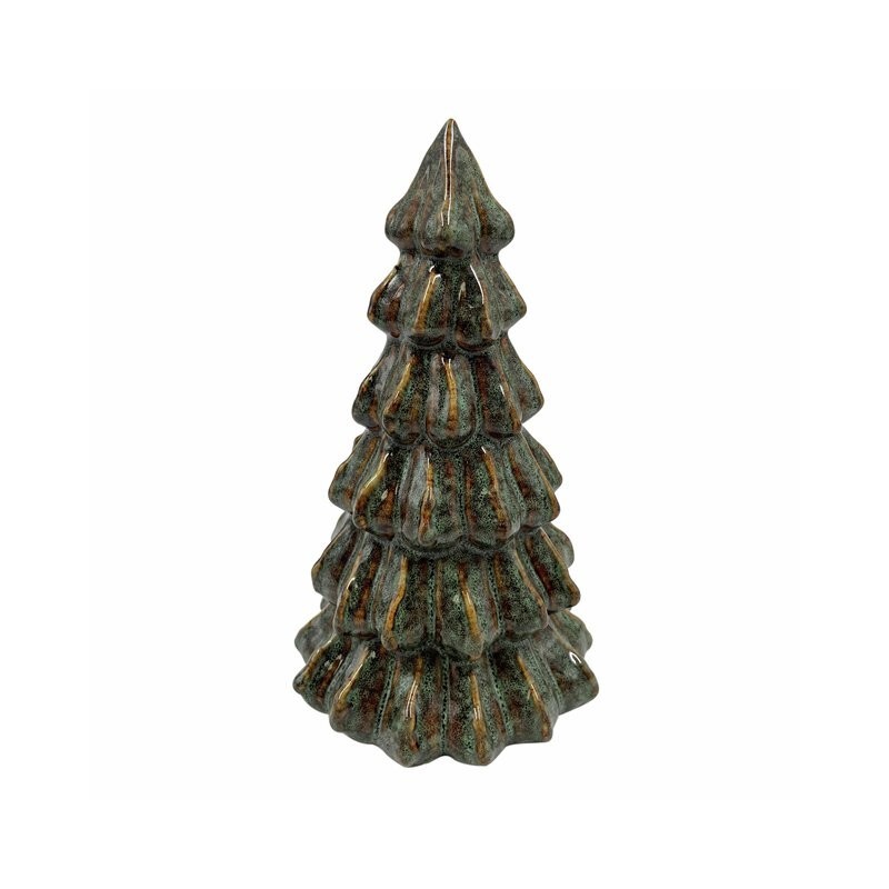 Livia - dekortre grønt i porselen 13,4x13,4x22,6cm