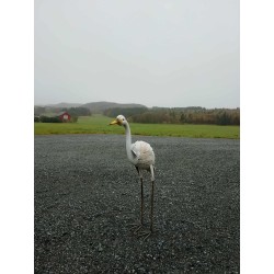 Tranefugl met beige stående 48x19x75cm