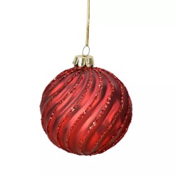 Elsa - Julekule Rød D8 Glass