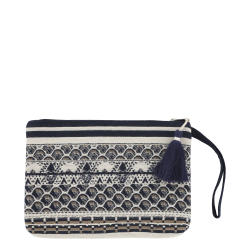 Sens Clutch jaquardvevet toalettmappe 19x26 cm midnattsblå